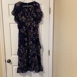 Alex Marie Floral Maxi Dress - Purple and Black